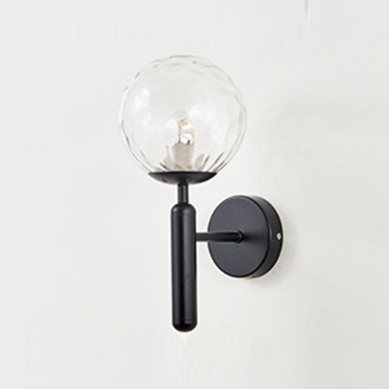 Kugelförmige Glaswandlampenvorrichtung moderne 1 Glühbirnen -Flur -Wandleuchten