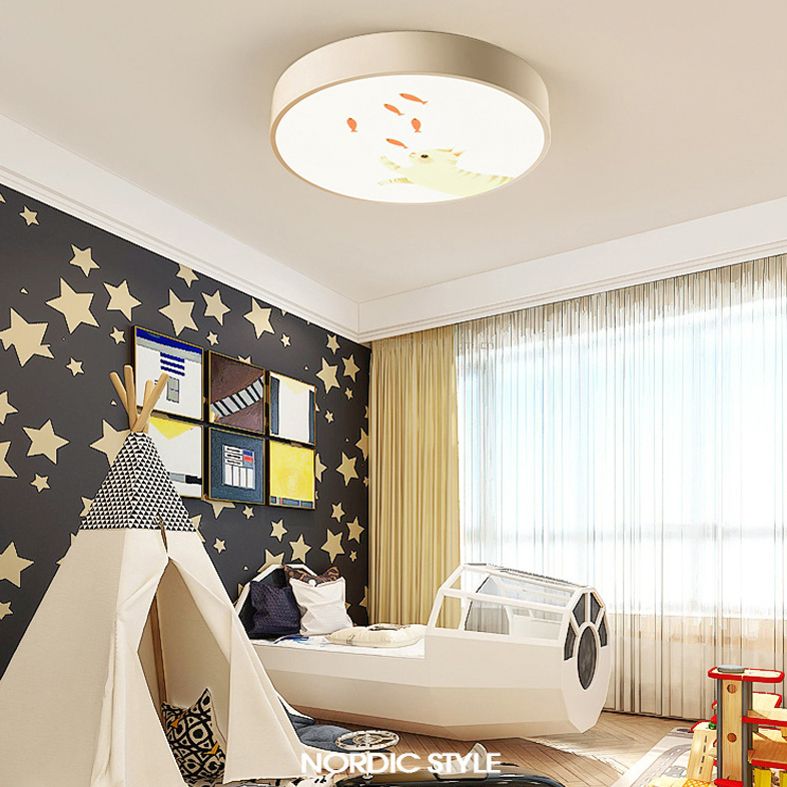 Cartoon disc encastré plafonnier métal encastré chambre plafonnier