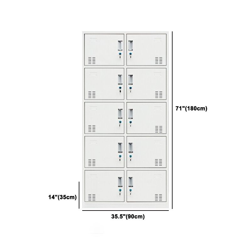 Contemporary Style Wardrobe White Metal Wardrobe Closet for Home