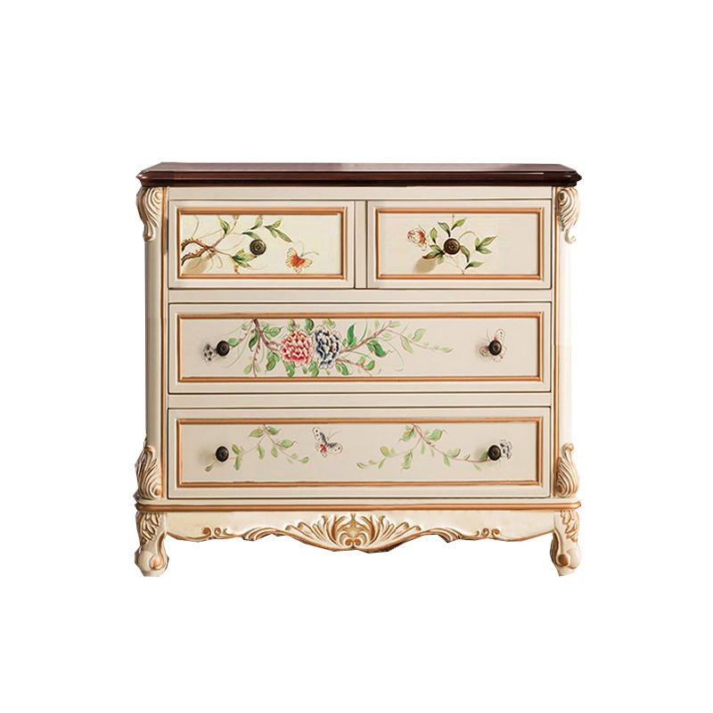 Traditional Storage Chest Solid Wood Dresser with 4/5/6/7 Drawers