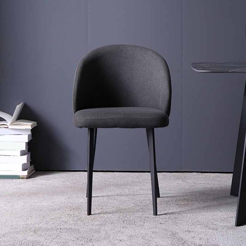 Contemporary Kitchen Dining Side Chair Upholstered Dining Chair in Grey