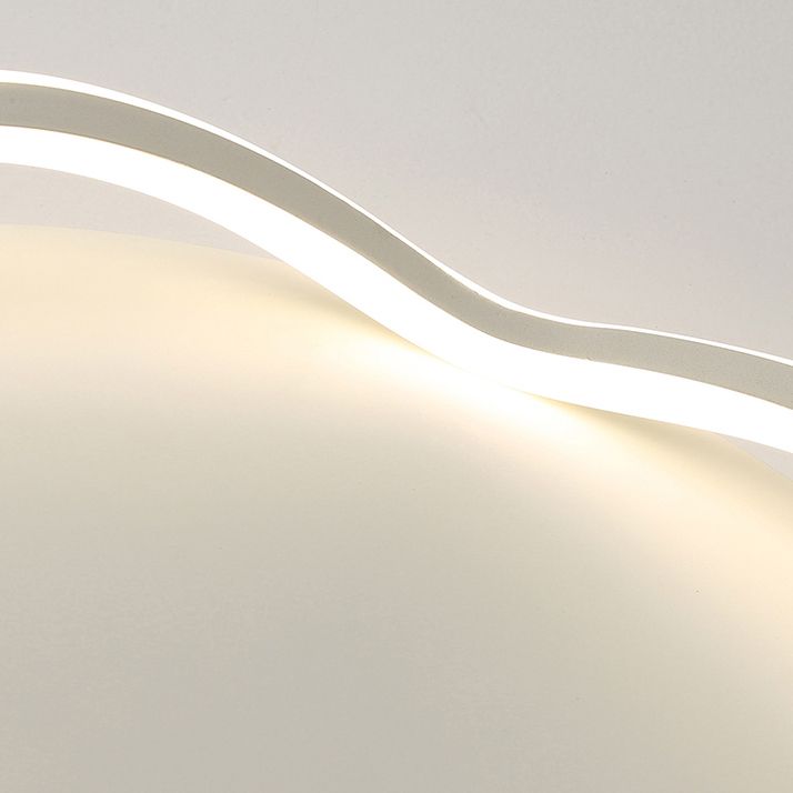 20" Long Simplicity Flush Ceiling Light Fixture Black/White Flush Mount Fixture