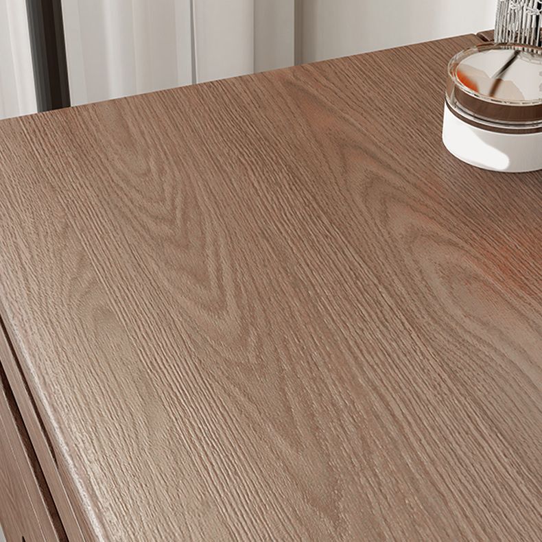 Mid-Century Modern Make-up Vanity Solid Wood Flip-Top Dressing Table