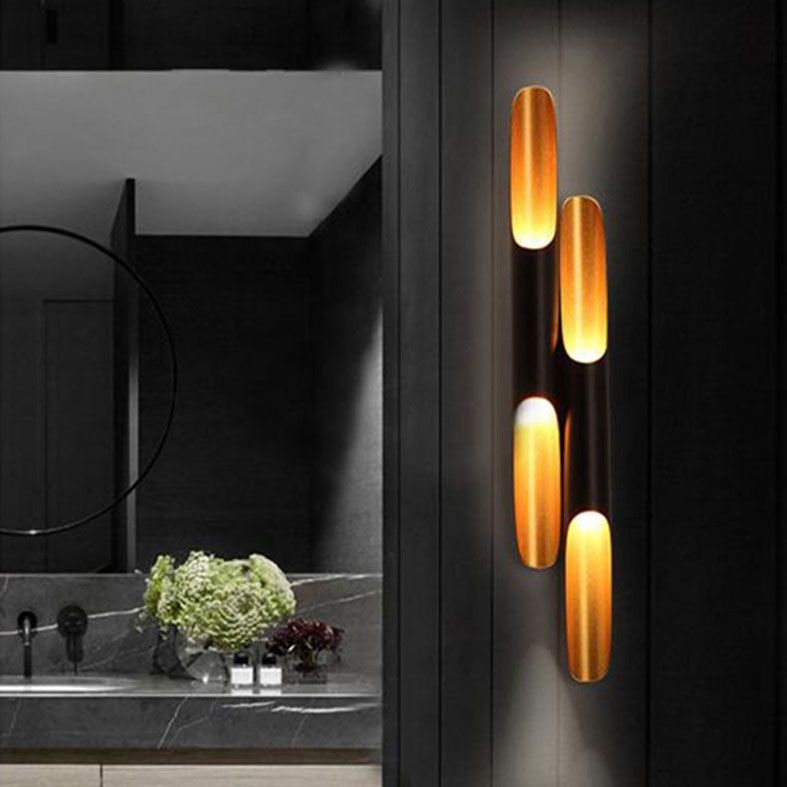 Moderne einfache lineare Wandmontage 1-Licht-Aluminiumwandlampe für Wohnzimmer