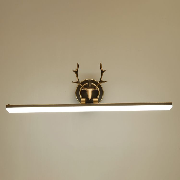 Brass LED Wall Sconce Wall Light Fixtures Metallic Sconce Lighting for Bathroom