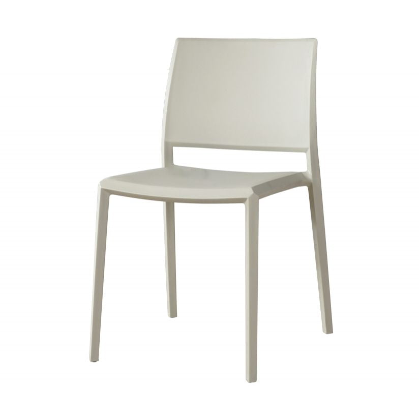 Nordic Style Armless Plastic Dining Room Chairs Open Back Dining Side Chair