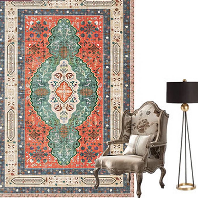 Southwestern Stammes gemustertes Teppich Multi-Farb-Polyster-Teppich nicht rutscher Maschinenwaschbarer Teppich für Wohnzimmer