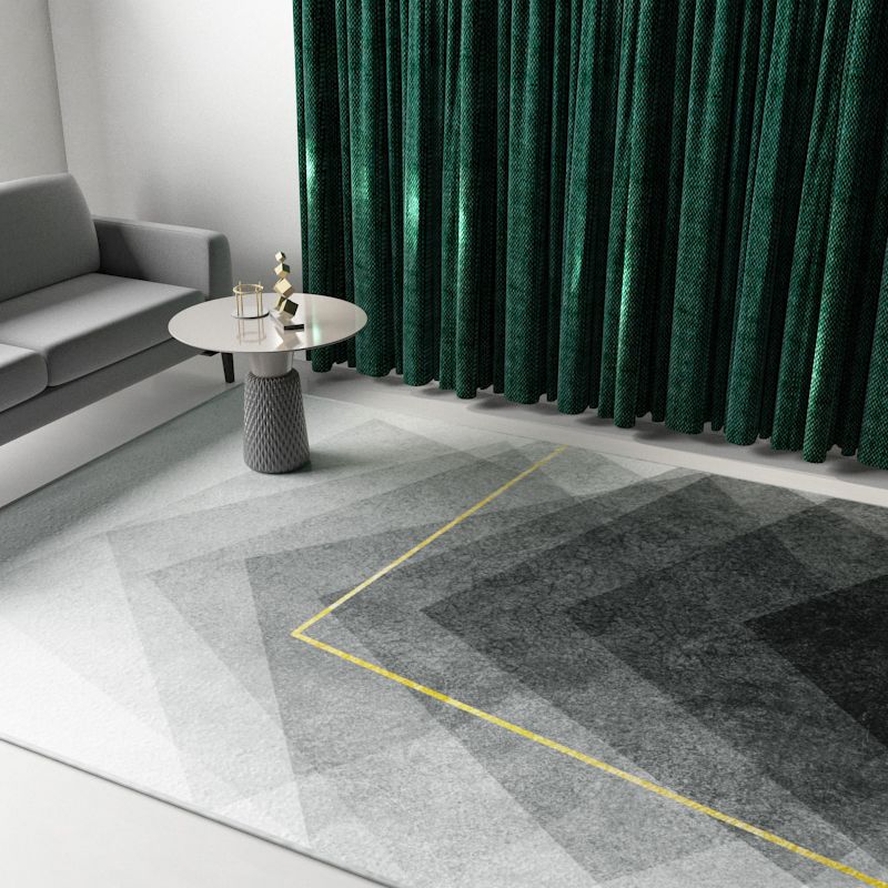 Lichtgrijs modern tapijt polyester grafisch binnen tapijt niet-slip achterste tapijt voor darwing kamer