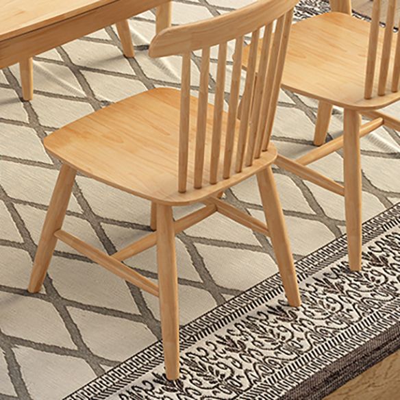 Modern Solid Wood Dining Room Set with Rectangle Home Dining Table Furniture