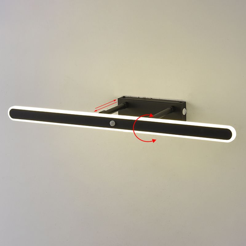 Style minimaliste moderne Améliorations d'éclairage de vanité de vanité rationalisée Idées d'éclairage de vanité acrylique pour salle de bain