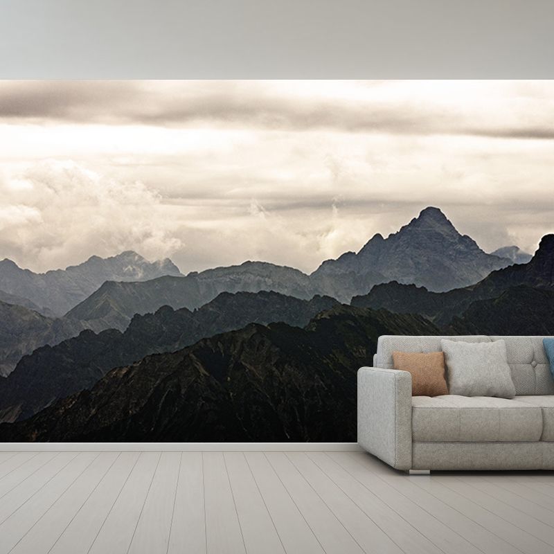 Forest Mountain Contemporary Style Mural Horizontal Photography Bedroom Wall Mural