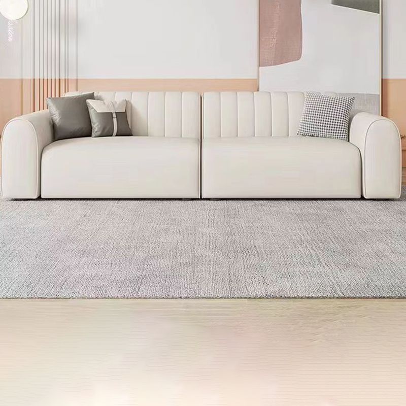 Sewn Pillow Back Standard Sofa 29.53" H Faux Leather Square Arm Sofa