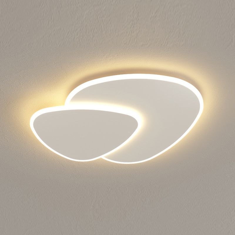 Metal Geometric Ceiling Mount Light Fixture Modern LED Ceiling Light in White