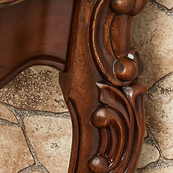 4 Legs Wood Half Moon Stain Resistant Console Table for Hall
