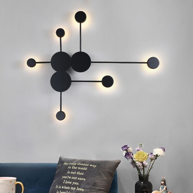 Sputnik Wall Sconce Postmodern Metal 6-Head Living Room Wall Mounted Light