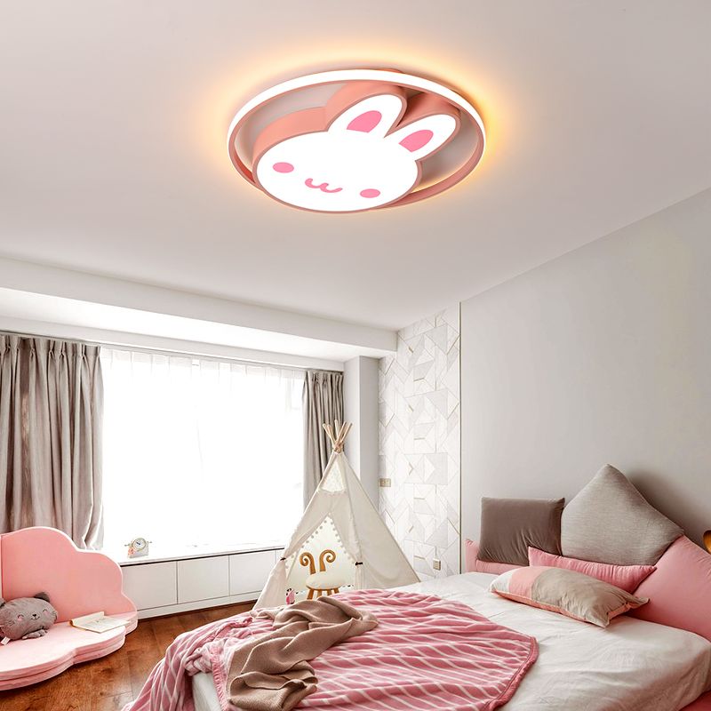 Lovely Rabbit LED Ceiling Lights Simplicity Style Bedroom Kid's Room Flush-mount Lamp