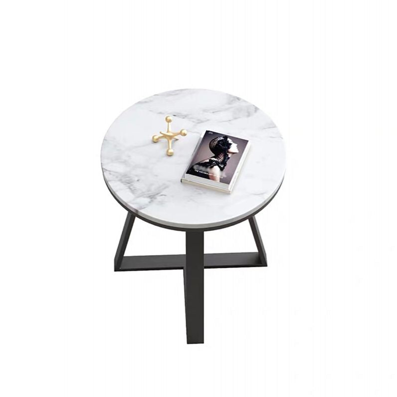Modern Style Solid Rock SLATE Top White Gold/white/black Gold Oval Coffee Table
