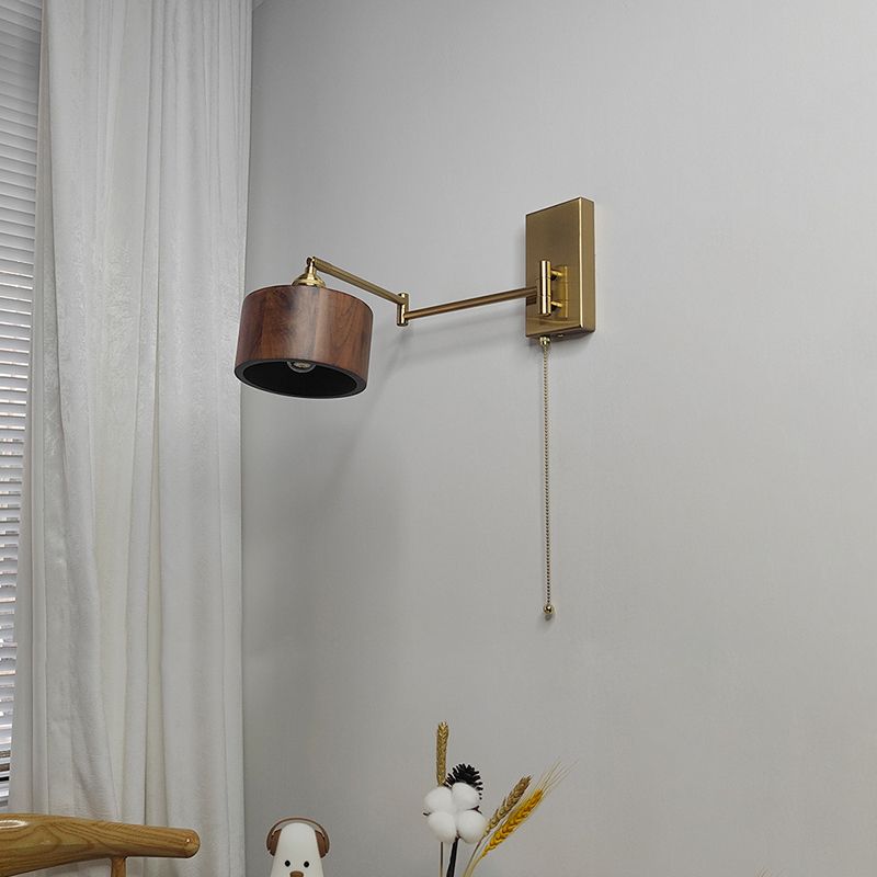 Japanse stijl verstelbare muur sconce één blub wand gemonteerd verlichtingsarmatuur voor woonkamer