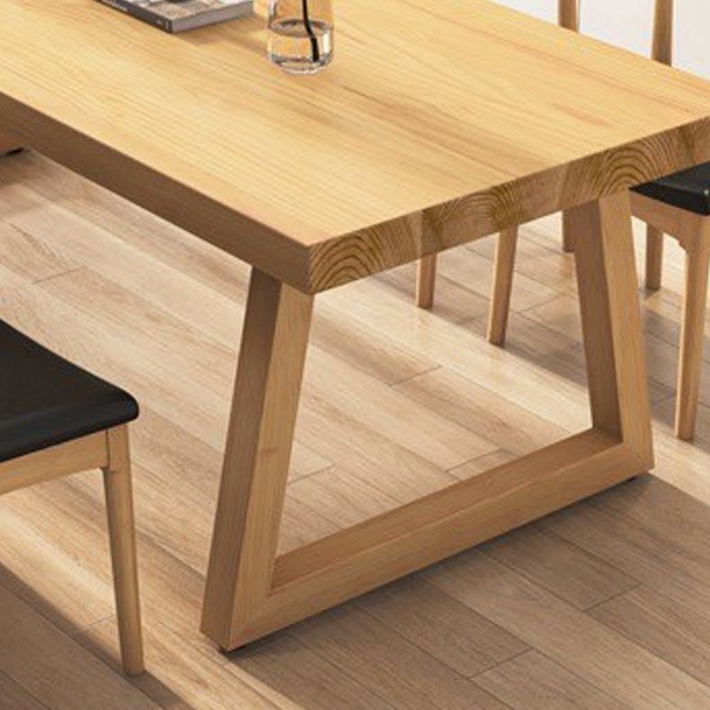 Sled Base Dining Table Contemporary Wood Dining Table for Home