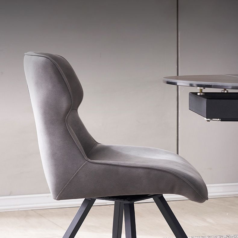 Sillas de comedor de cuero con brazo de estilo moderno, silla con respaldo para cocina