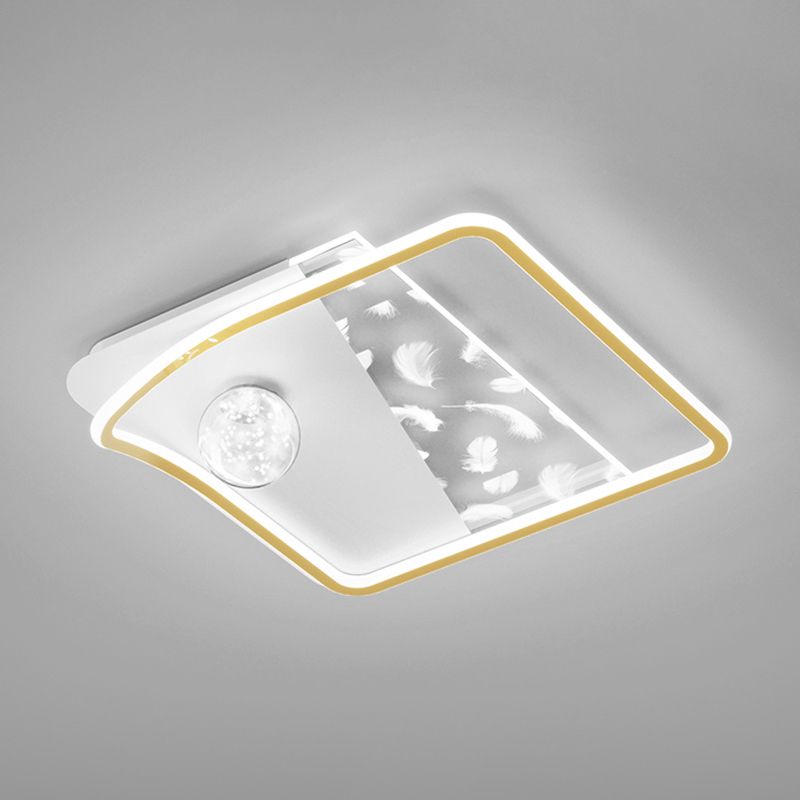 Lignes LED plafonnier style moderne encastré pour salon salle à manger