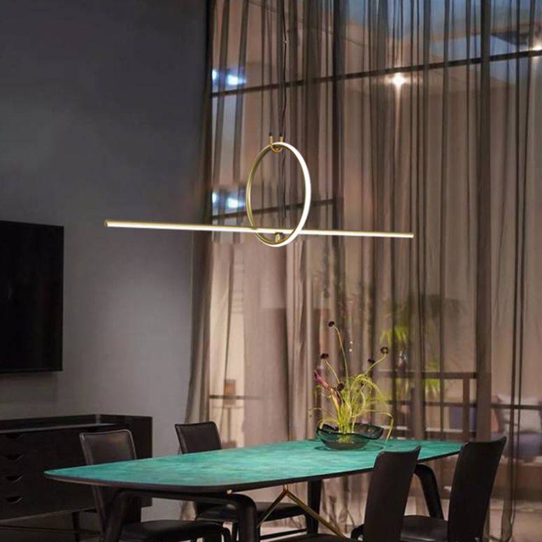 Lampada del lampadario in metallo moderno nordico Lampada a LED LED Isola Ciondolo per sala da pranzo