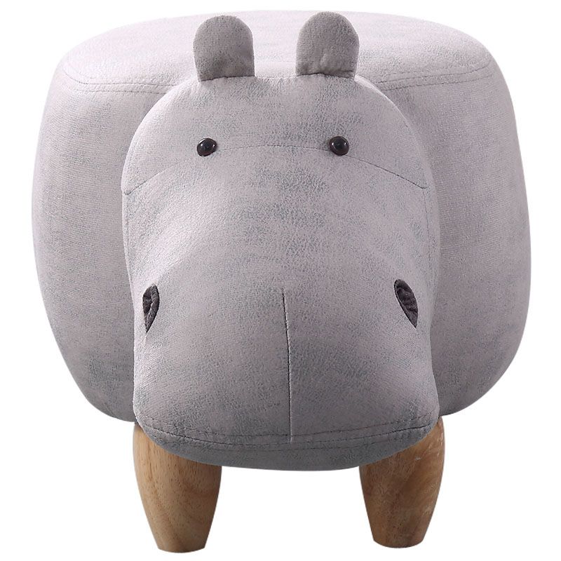 Leather Standard Stool Modern Style Simple Household Hippo Footstool