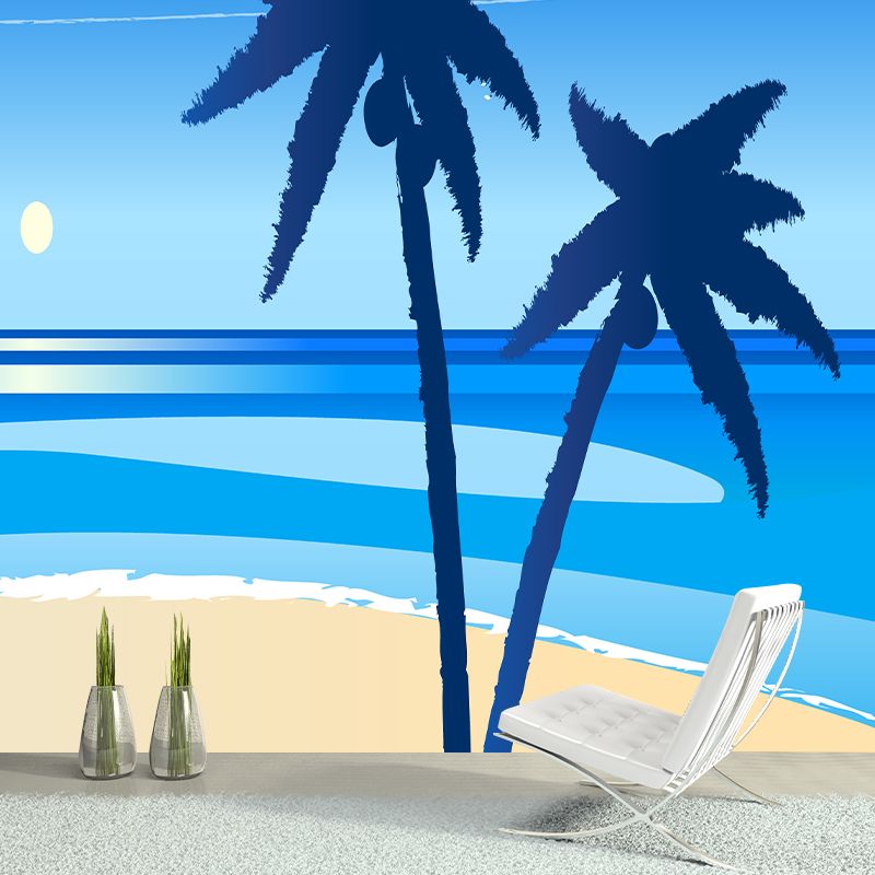 Tropical Landscape Moisture Resistant Wall Mural Removable Wallpaper for Living Room