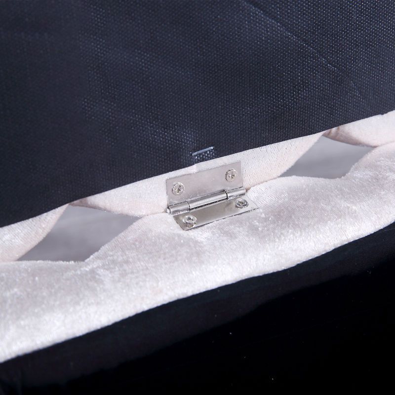 Glam Plain Storage Pouf Plain Velvet Tufted with Storage Rectangle Couch Ottoman