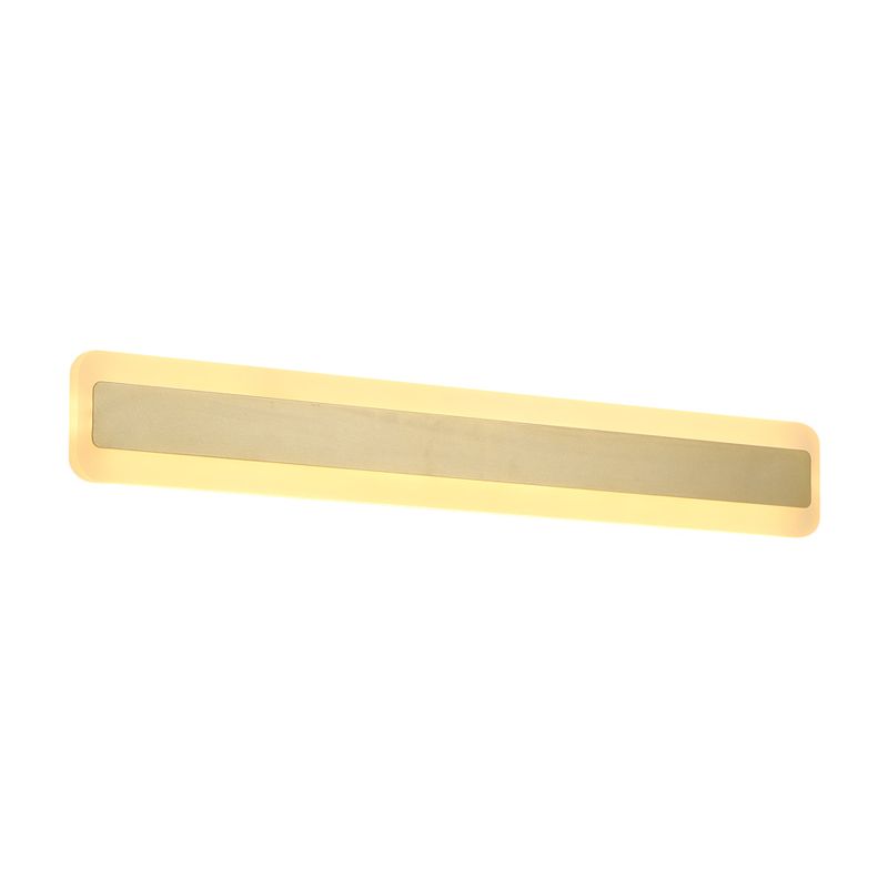 Linear Shape Metal Wall Sconce Modern Style Single Light Mirror Wall Mount Light
