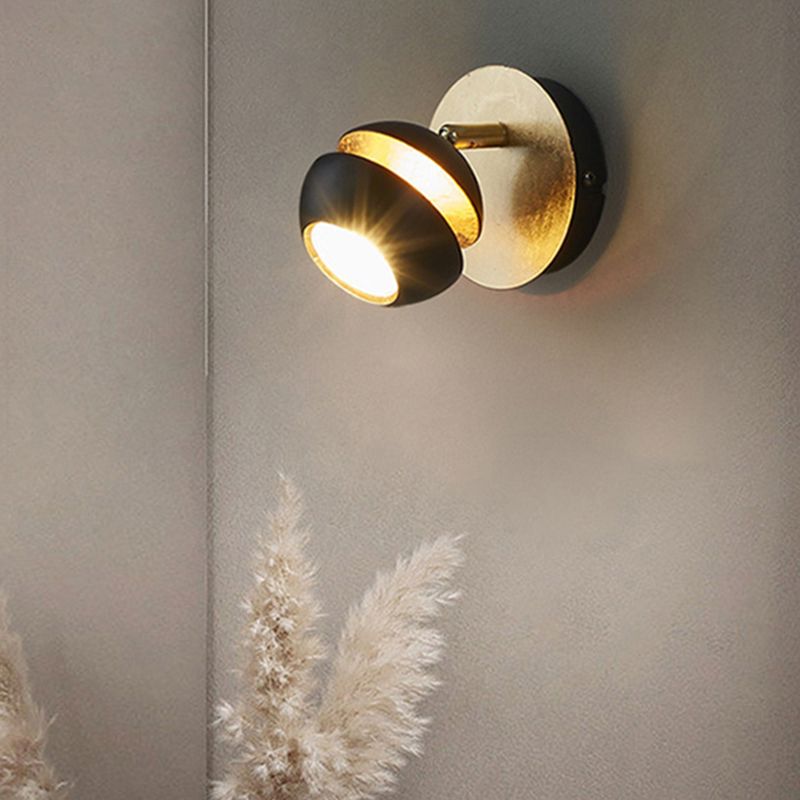 1-Light Wall Light Fixtures Modern Metal Shade Wall Mounted Lighting for Bedroom