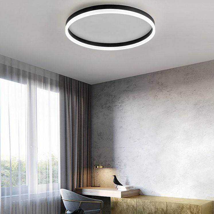 Plafonnier encastré rond en aluminium style moderne lampe simple encastrée