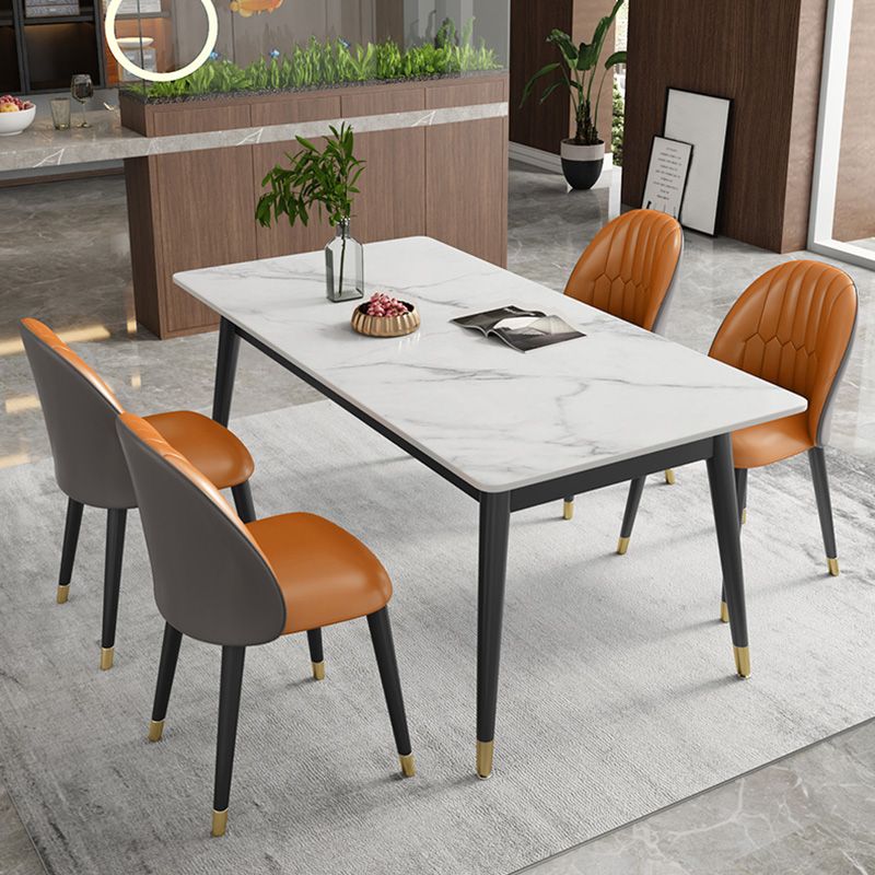 Modern Style Sintered Stone Dining Room Set with Rectangle Shape Dining Table Furniture
