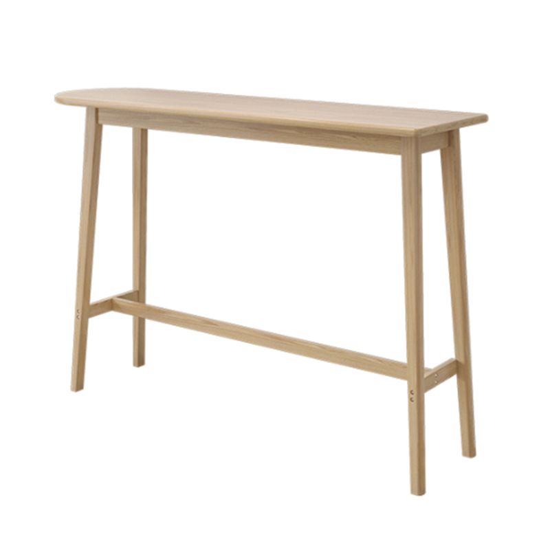 Modern Trestle Base Bar Table Set 1/2/3 Pcs Solid Wood Bar Table and Stools