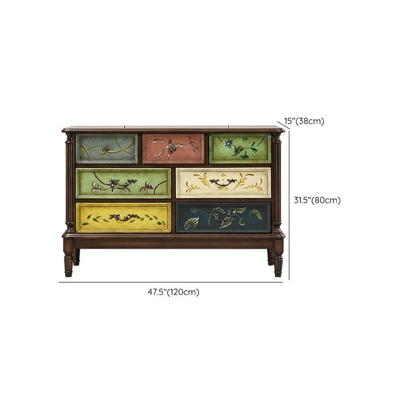 Traditional Style Vertical Lingerie Chest Wood Storage Bachelor Chest for Bedroom