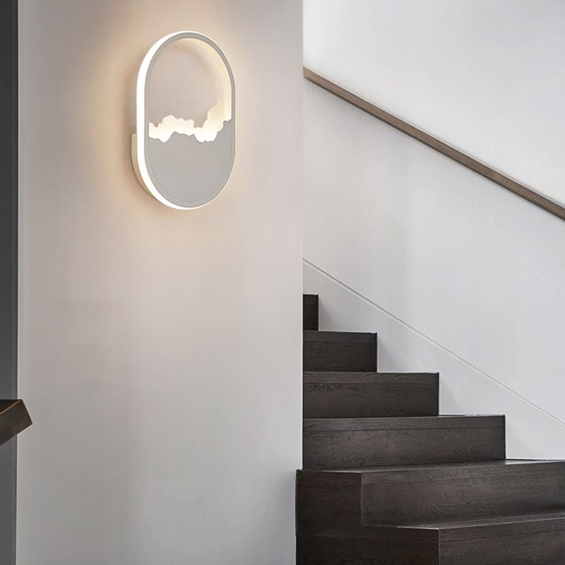 Modern Wall Mount Lighting Minimalist Metallic LED Hallway Surface Wall Sconce