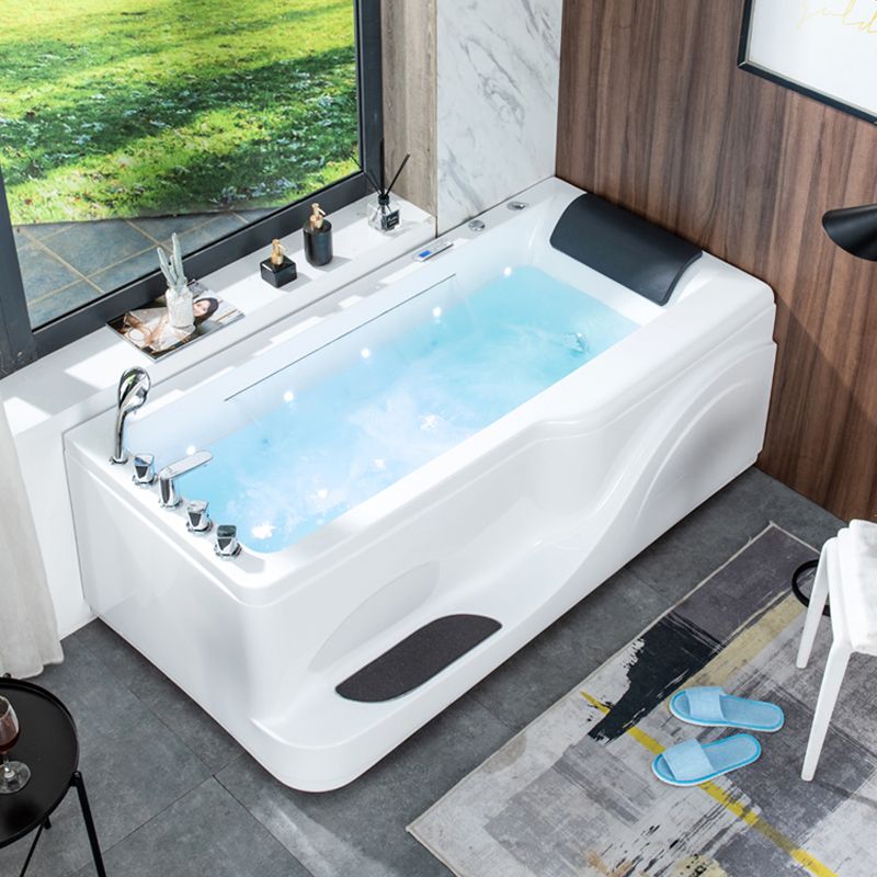 Contemporary Rectangle Bathtub Acrylic Air /Whirlpool/Soaking Bathtub