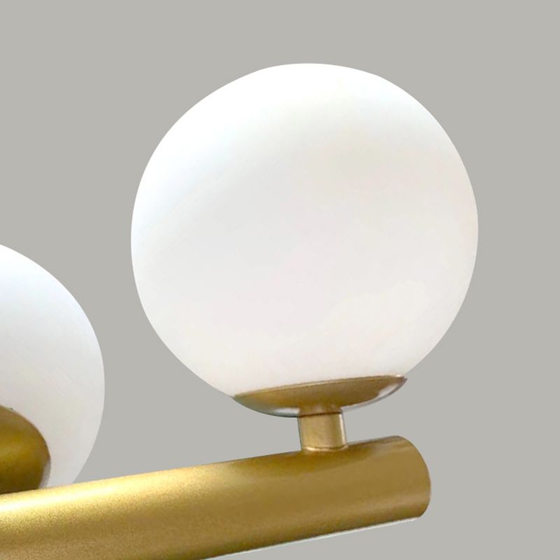 Ball Shape Glass Island Chandelier Modern Style Multi Lights Island Ceiling Light in Gold