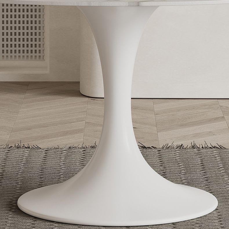 Mesa de comedor de tulipán redonda moderna de acabado mate para el hogar para el hogar