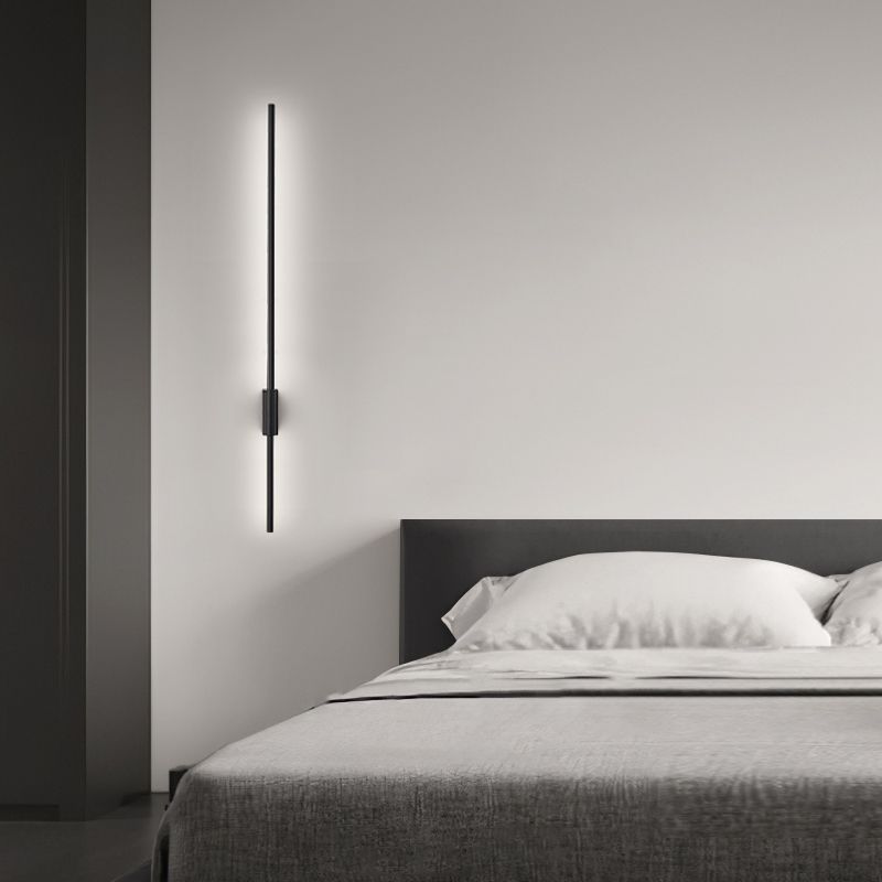 Contemporary Metal Wall Mounted Lighting Black Wall Lamp for Bedroom