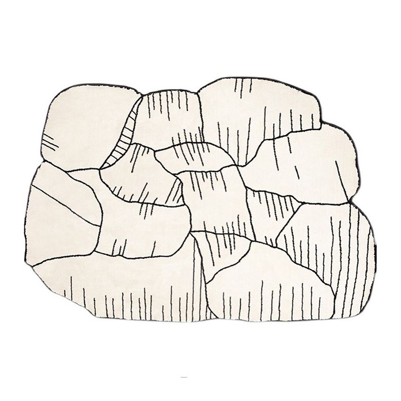Tapis de pyclasse en polyester moderne Abricot Tapis de support sans glissement pour décoration intérieure