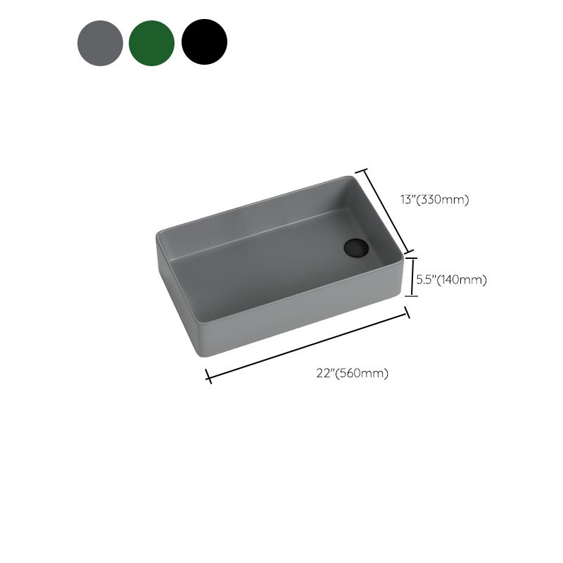 Modern Style Bathroom Sink Stainless Steel Rectangle Bathroom Sink