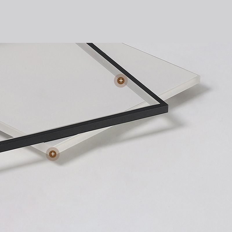 Squared Flush Mount Lighting Minimalist Metal Black-White LED Flush Ceiling Light Fixture