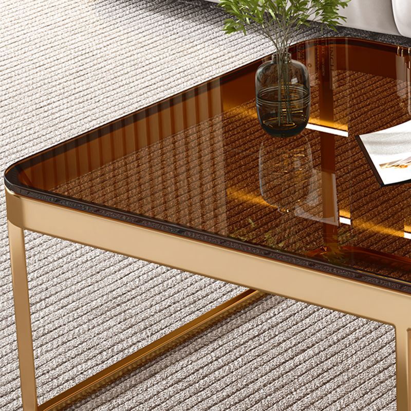 Glam Coffee Table Set Slate 2-Piece Coffee Cocktail Table with Drawer