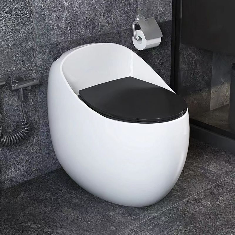Modern Skirted One Piece Toilet Floor Mounted Flush Toilet with Toilet Seat
