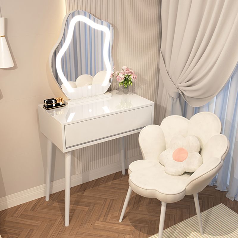 Contemporary Wooden Makeup Vanity Desk Table with Storage Drawers