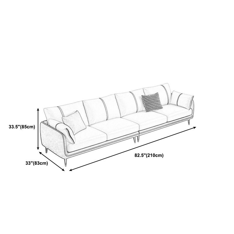 Stationäre Färbung resistent 3 Sitzer Wohnzimmer Standardsofa mit mehreren Kissen