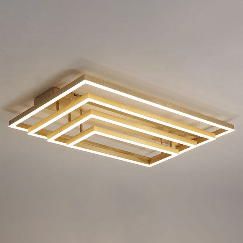 Plafonnier LED rectangulaire réglable, salon contemporain en aluminium, proche du plafonnier