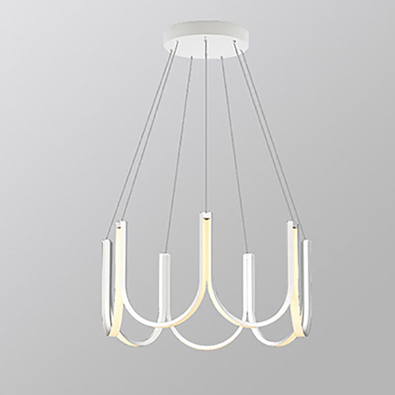 Nordic Aluminum Chandelier Geometric Multi Light Hanging Light for Restaurant