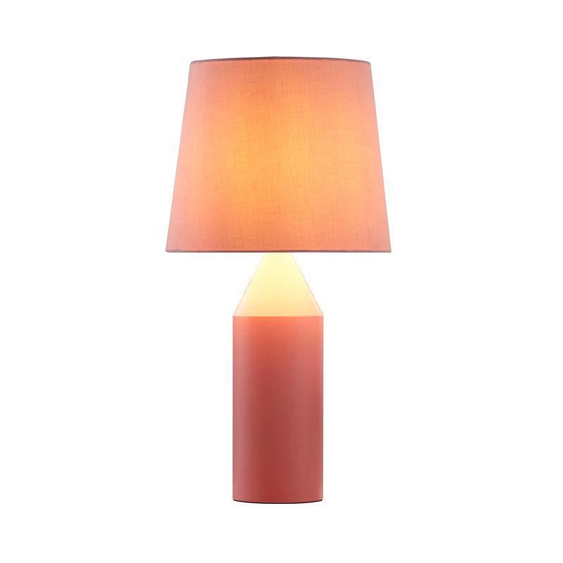 Moderne makkaronfarbene Schreibtisch Leuchtstift 1 Kopfstofftischlampe mit sich verjüngter Schatten für das Restaurant